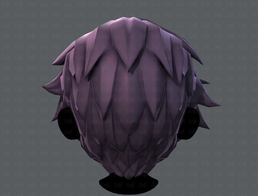 3D Hair style for boy V07 Low-poly 3D model_21