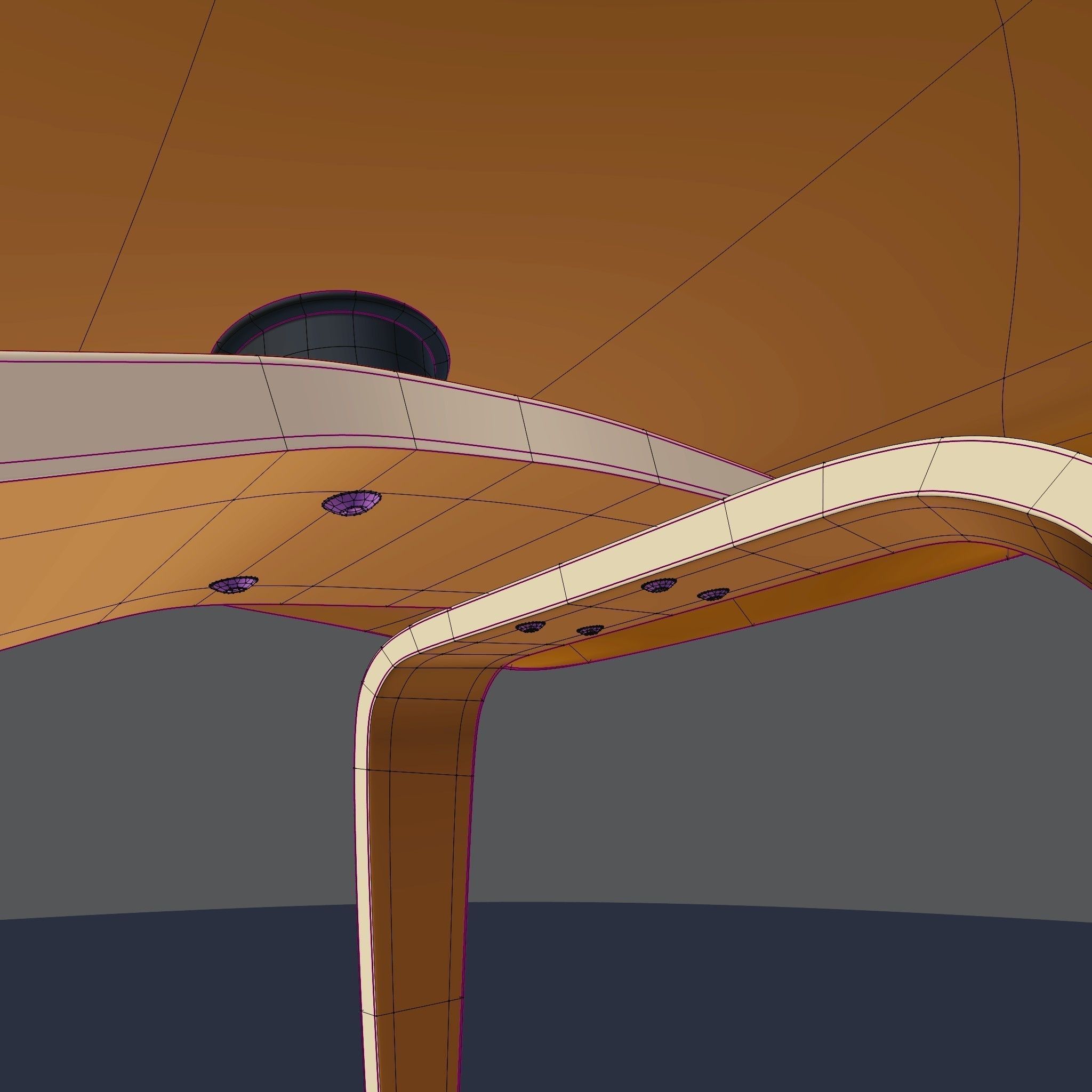 Eames Lounge Chair Wood LCW Low-poly 3D model_19