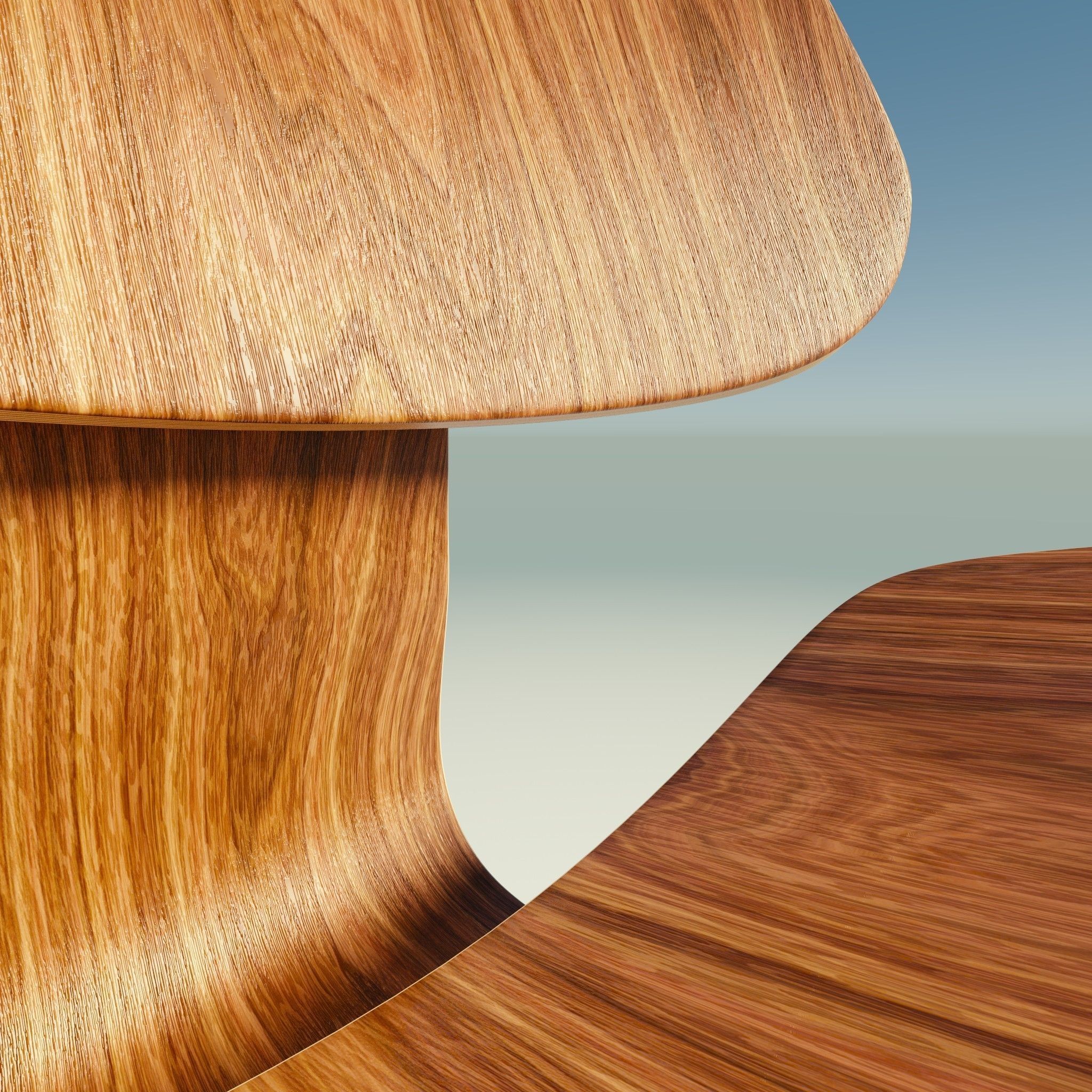 Eames Lounge Chair Wood LCW Low-poly 3D model_10