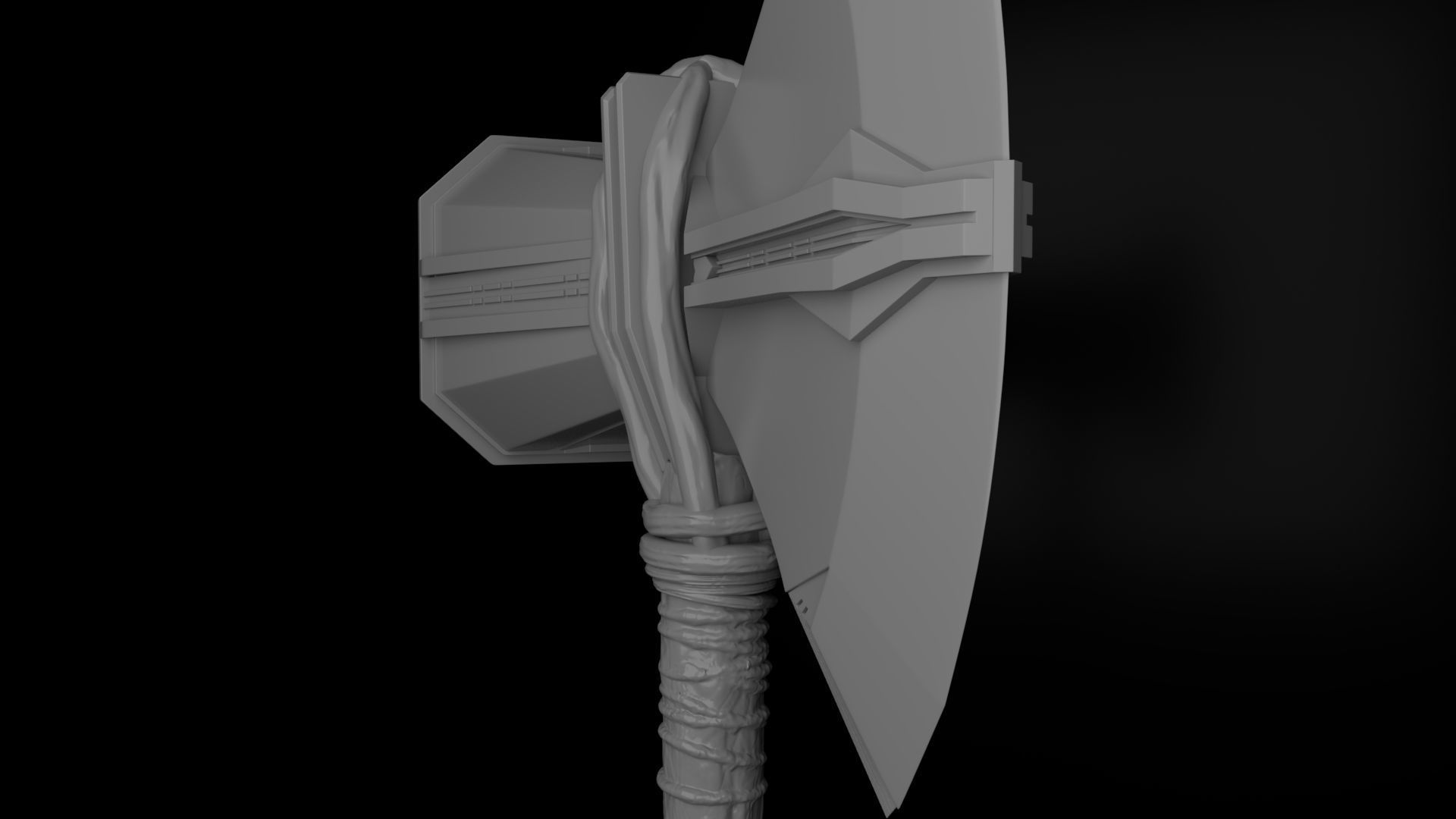 Stormbreaker-Thor viking axe Free 3D model_1