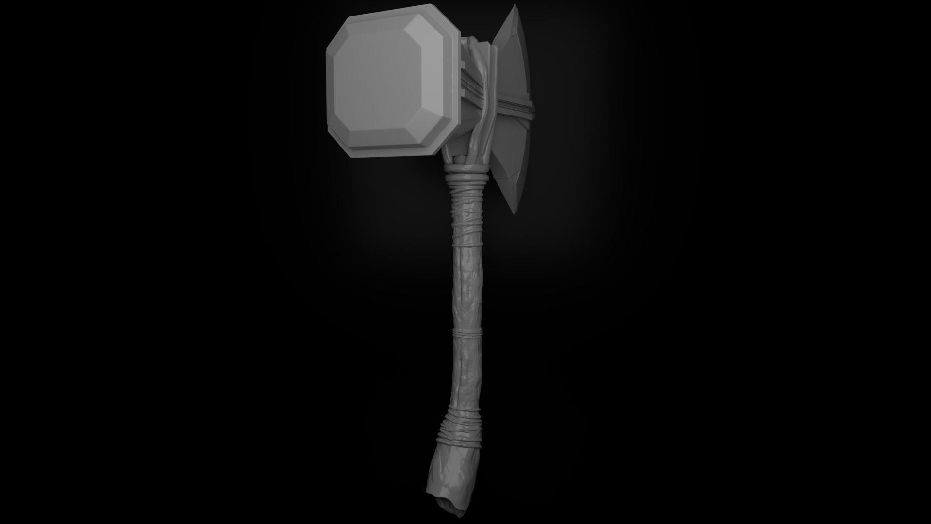 Stormbreaker-Thor viking axe Free 3D model_5