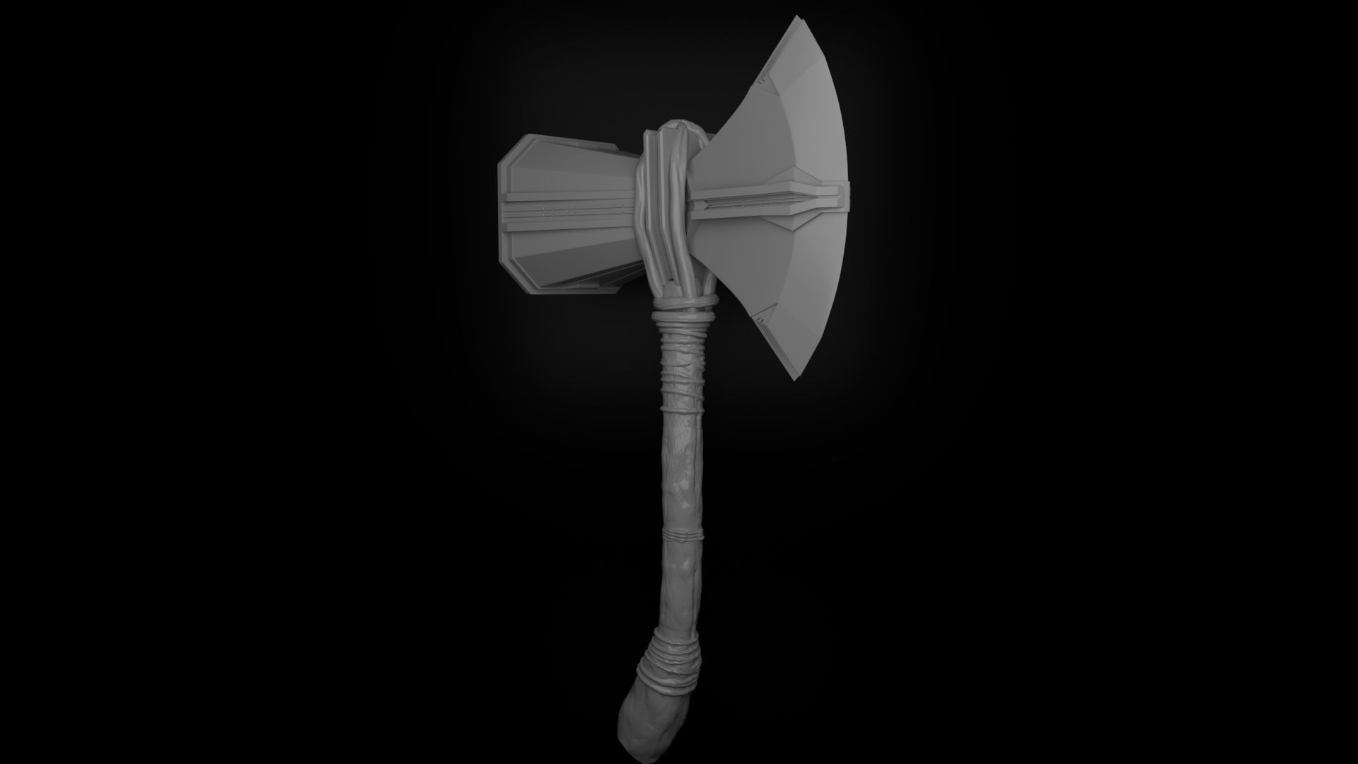 Stormbreaker-Thor viking axe Free 3D model_2