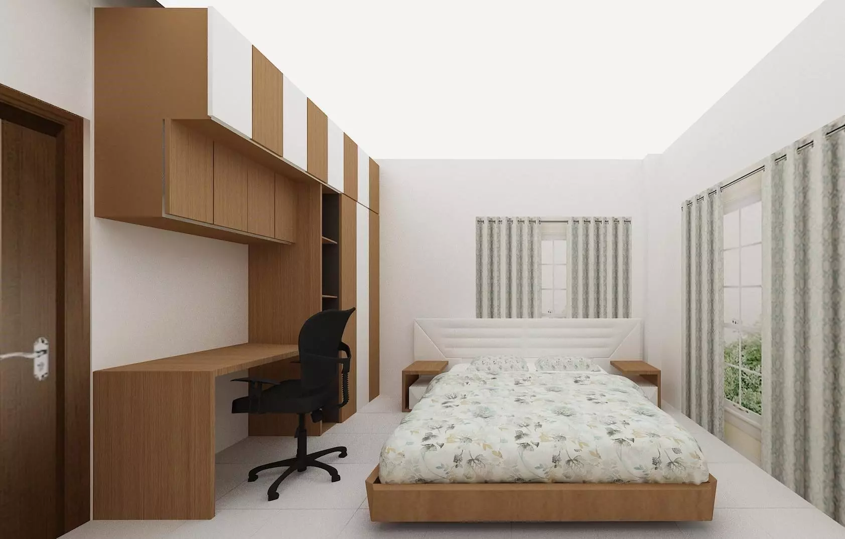 Bed Room Low-poly 3D model