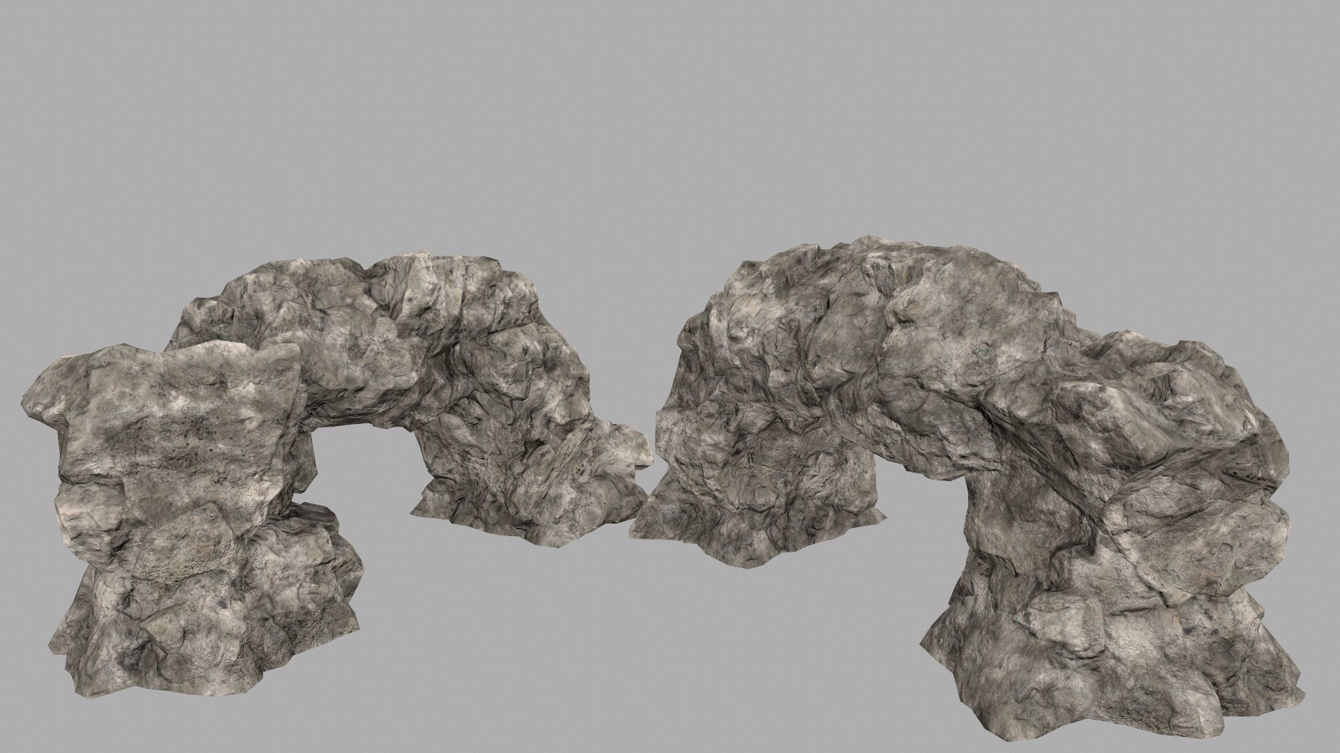 sand rocks Low-poly 3D model_8