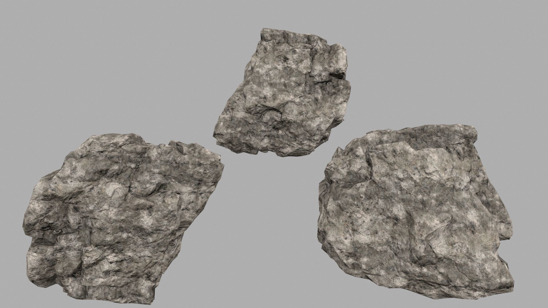 sand rocks Low-poly 3D model_16