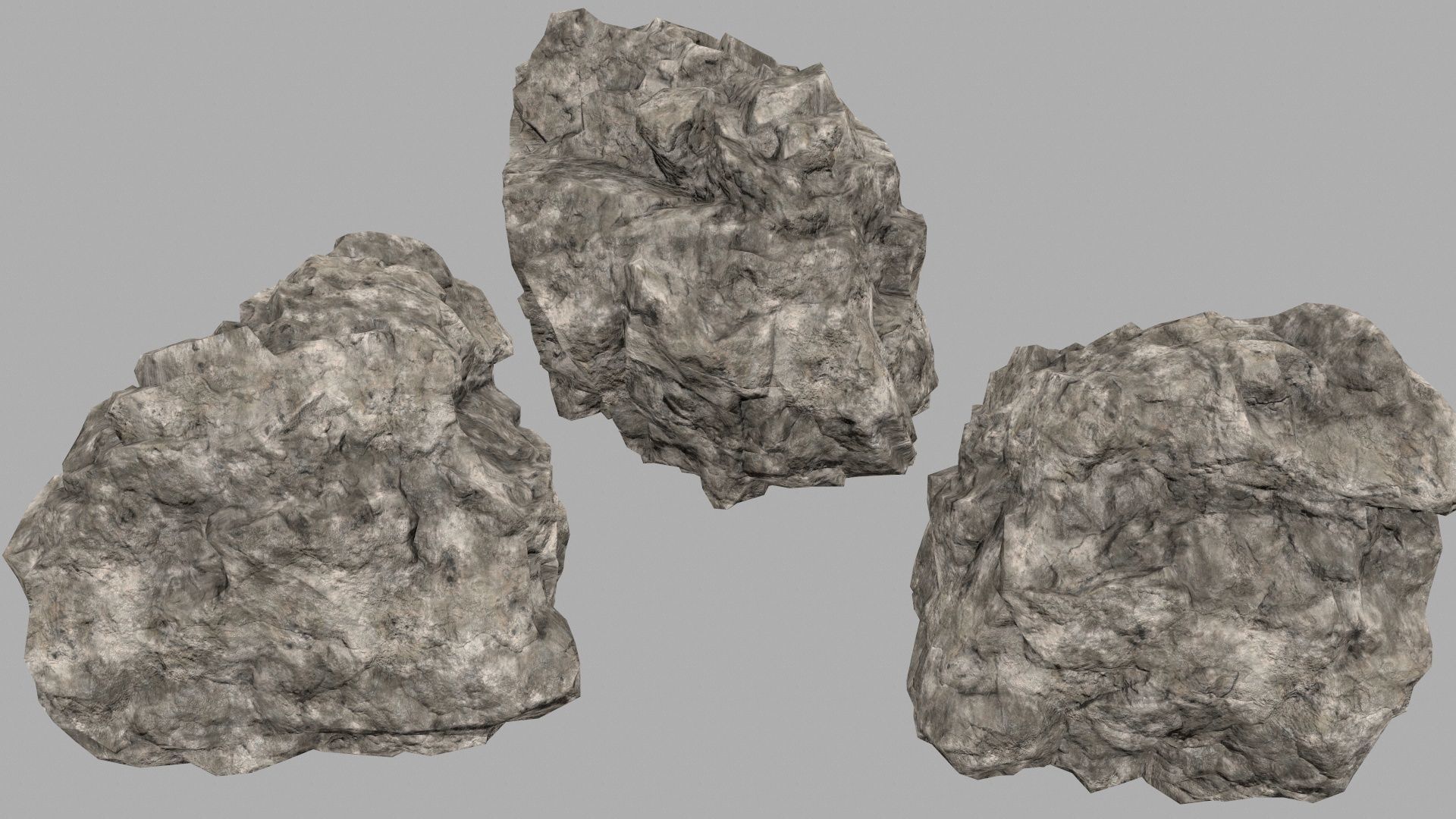 sand rocks Low-poly 3D model_4