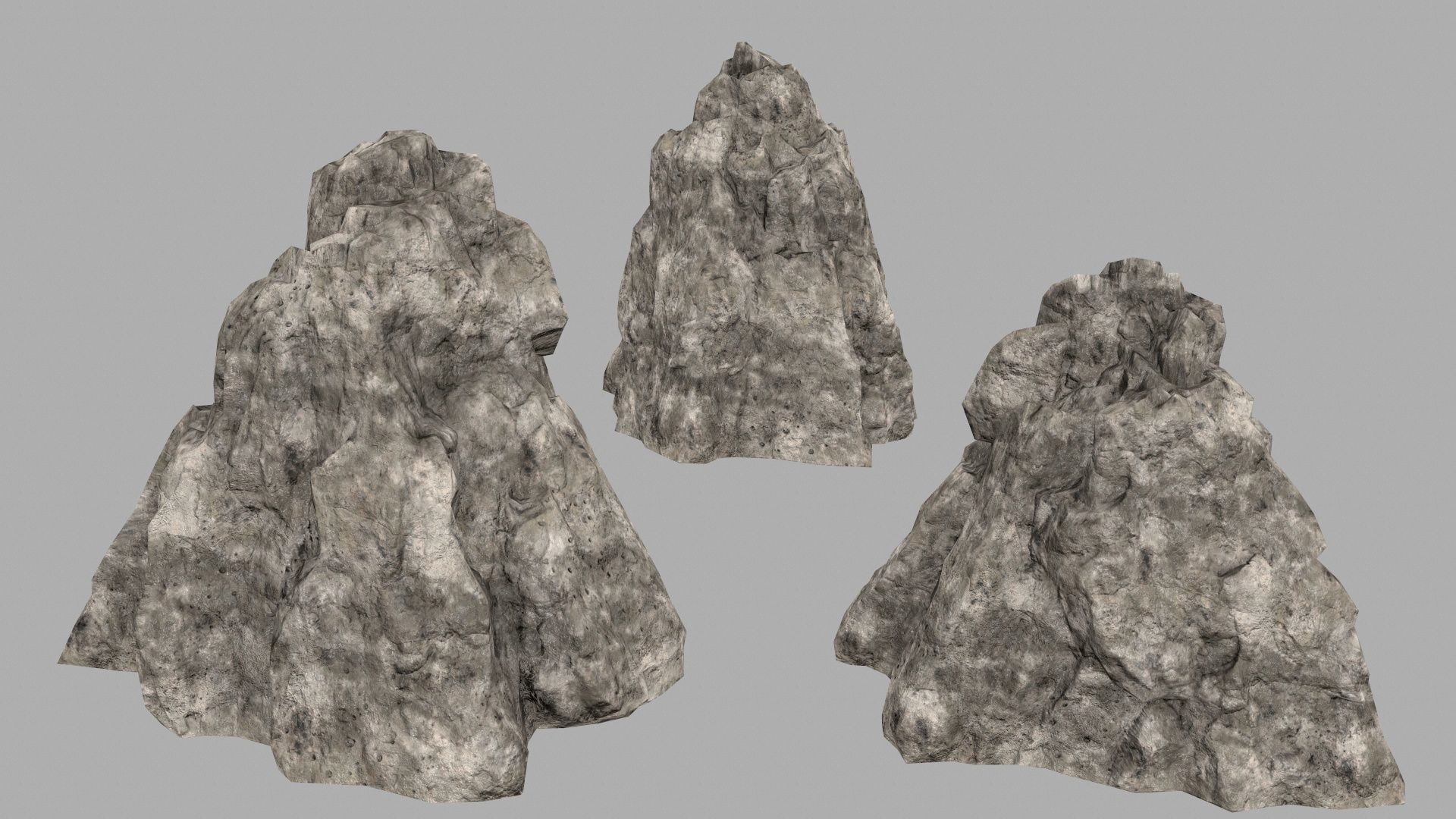 sand rocks Low-poly 3D model_10