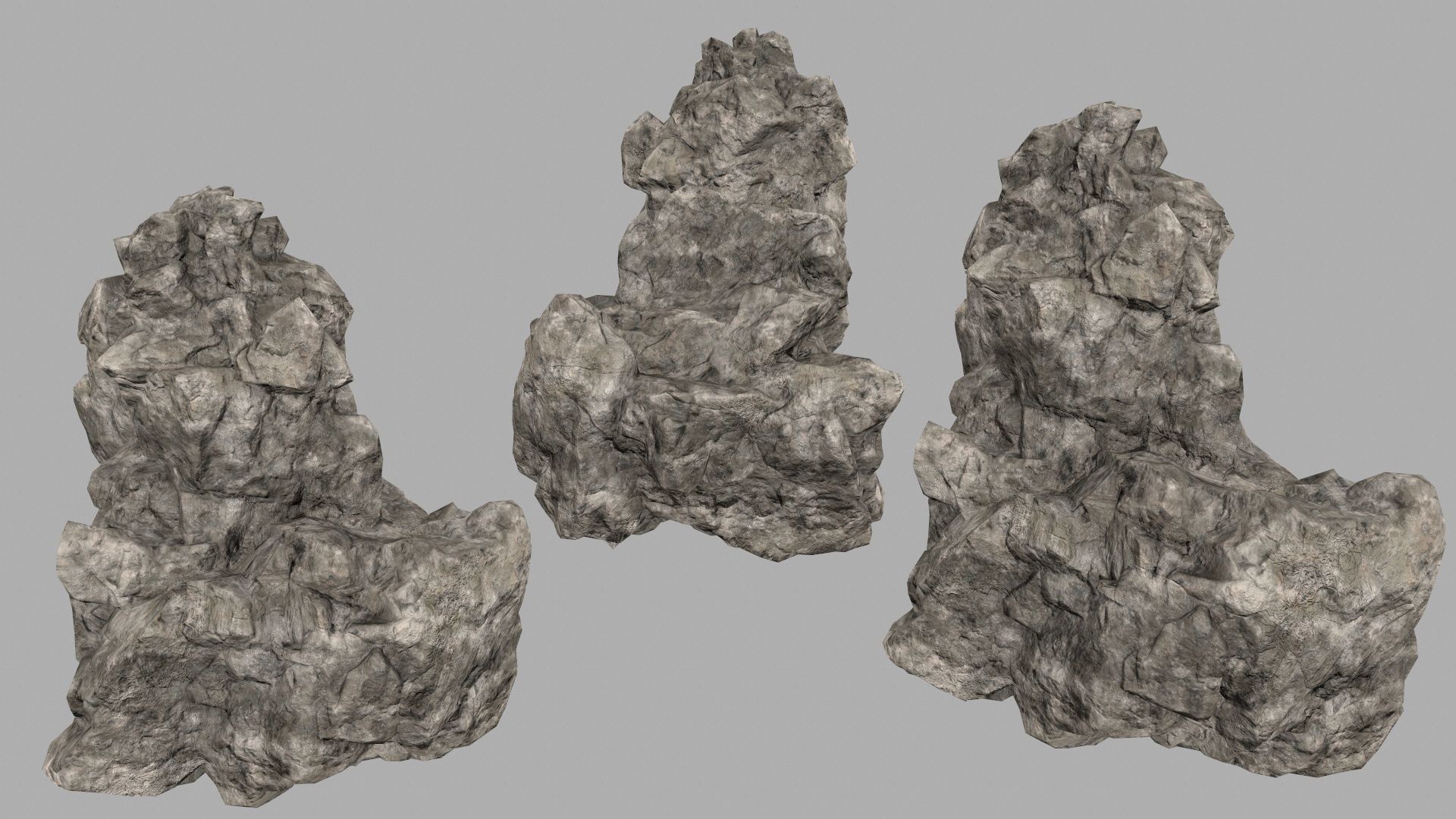 sand rocks Low-poly 3D model_6