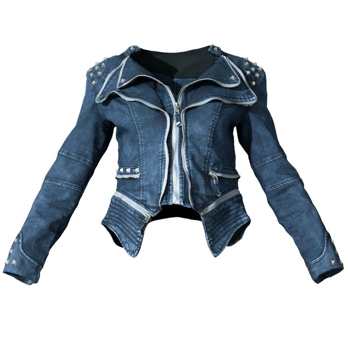 25 Shiny Clothing Items Skirts Boots Jackets Trousers Low-poly 3D model_4