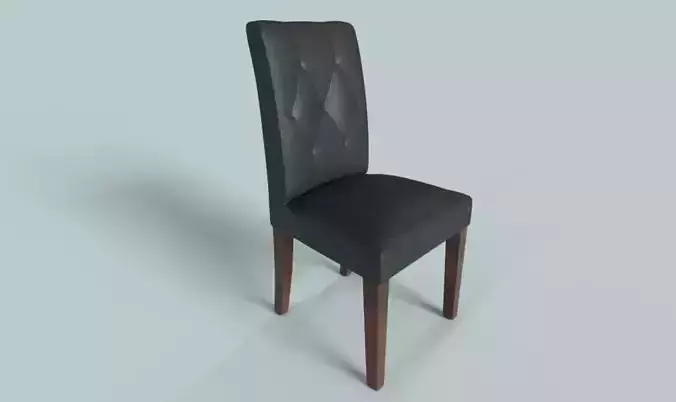 PBR Leather Chair Black