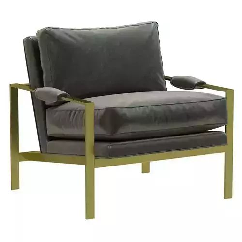 Crate and Barrel Milo Baughman Leather chair