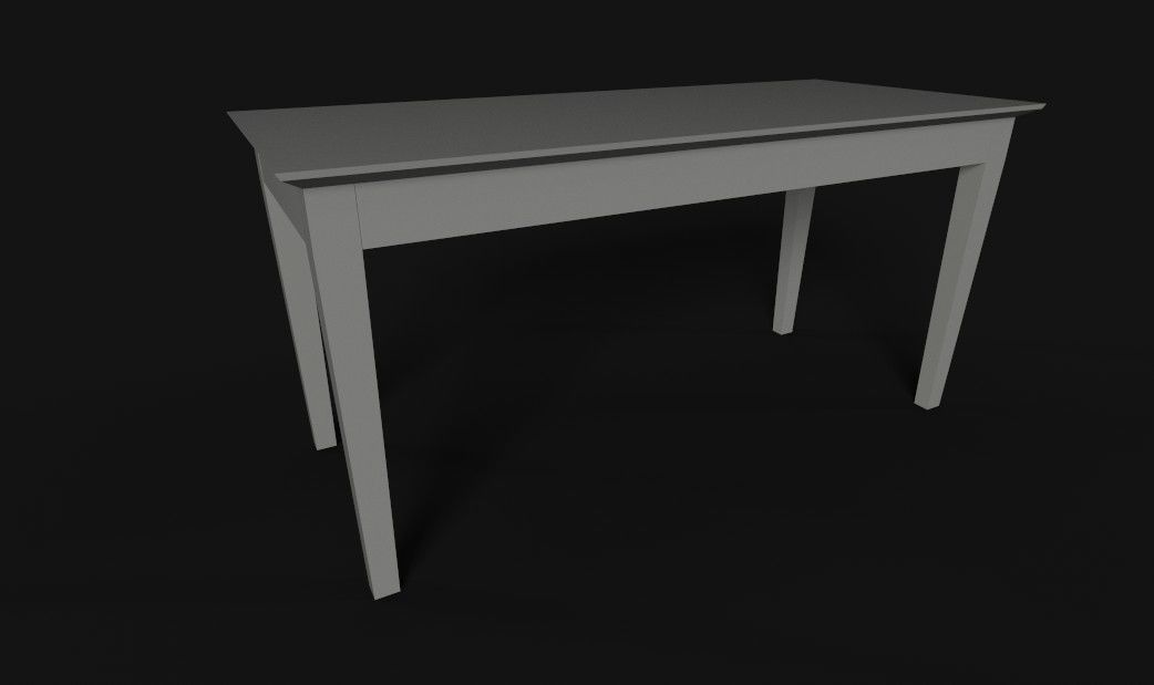 Wooden Table PBR Low-poly 3D model_3