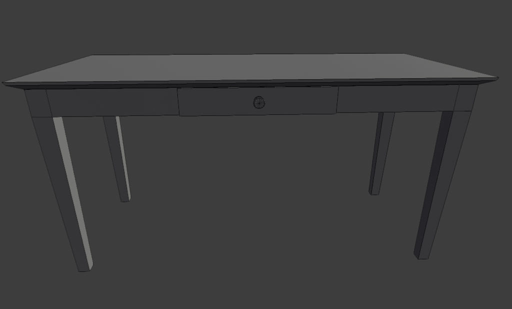 Wooden Table PBR Low-poly 3D model_5