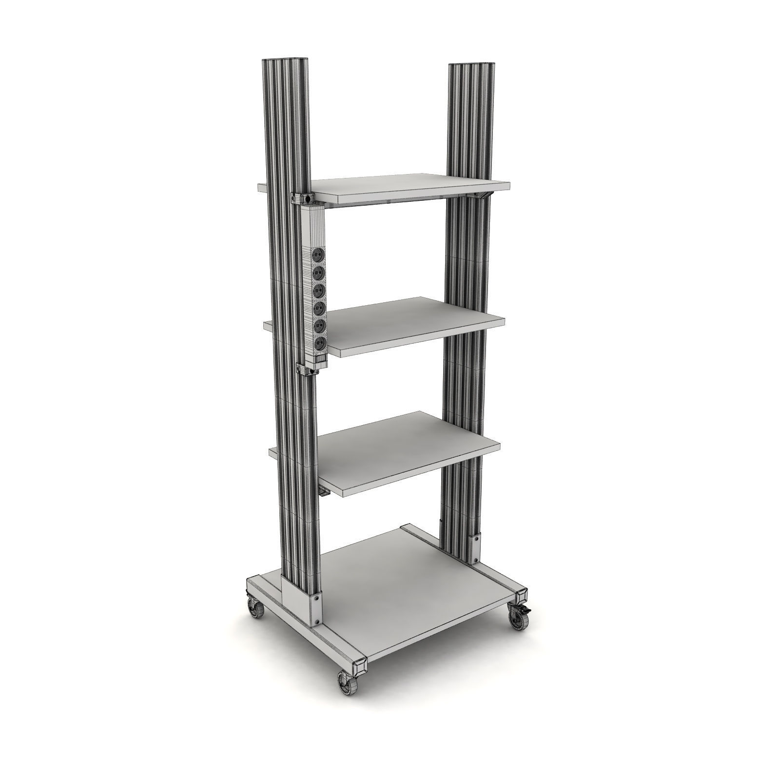Mobile rack for electrical equipment 4 3D model_8