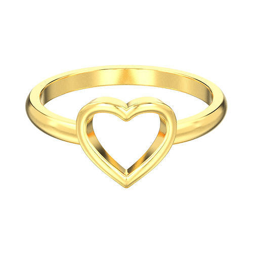 Simple open heart ring 3D print model