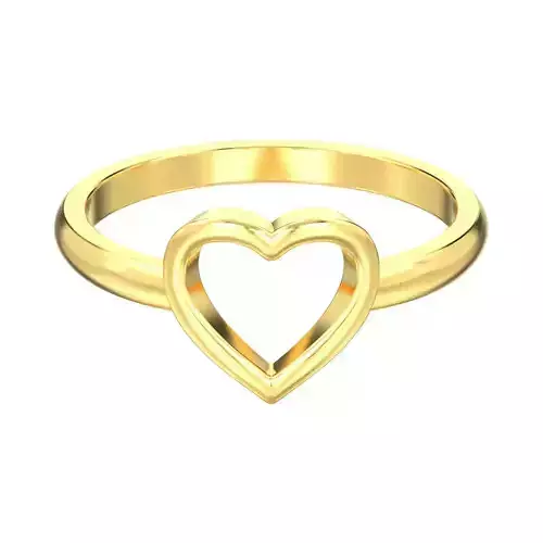 Simple open heart ring