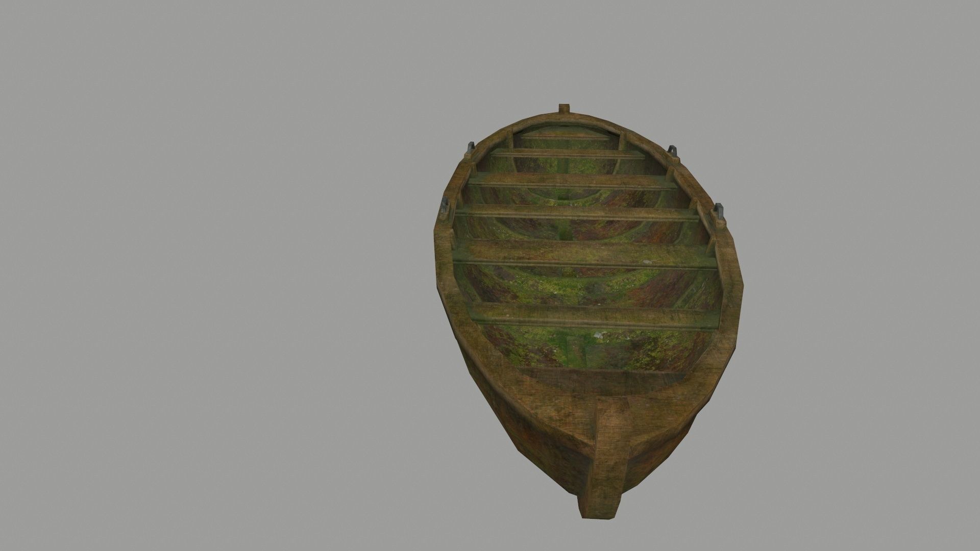 boat 1 old wooden Low-poly 3D model_5