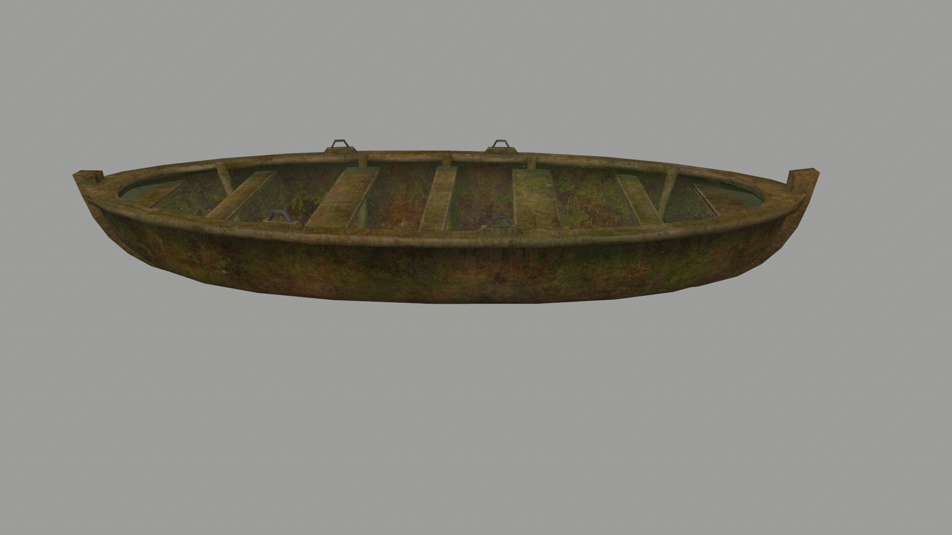 boat 1 old wooden Low-poly 3D model_8