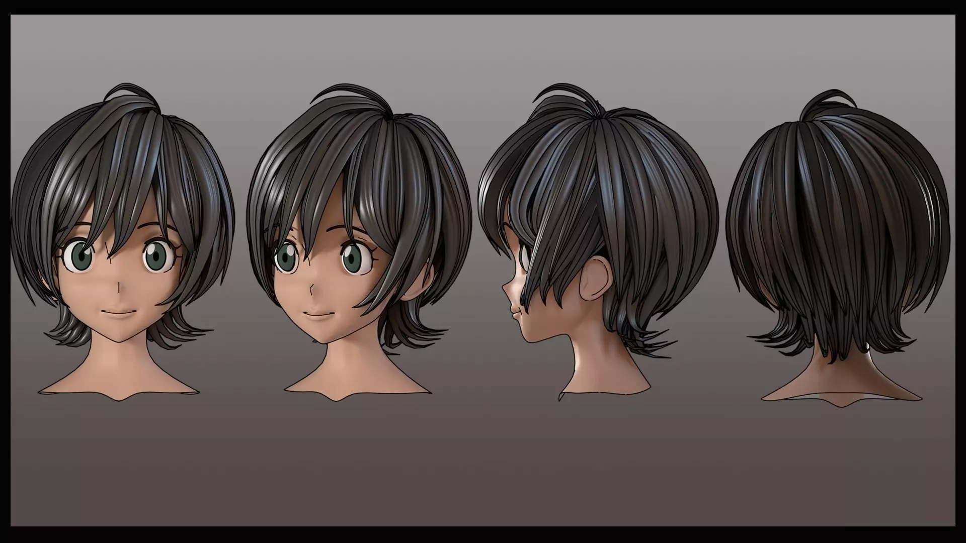 Mikki Hairstyle 3D 3D model