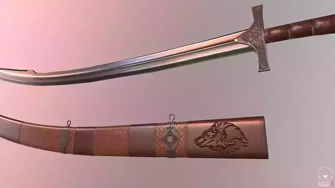 Sword Kilij Low-poly 3D model