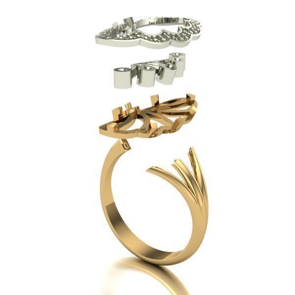WOMAN RING 3D print model_3