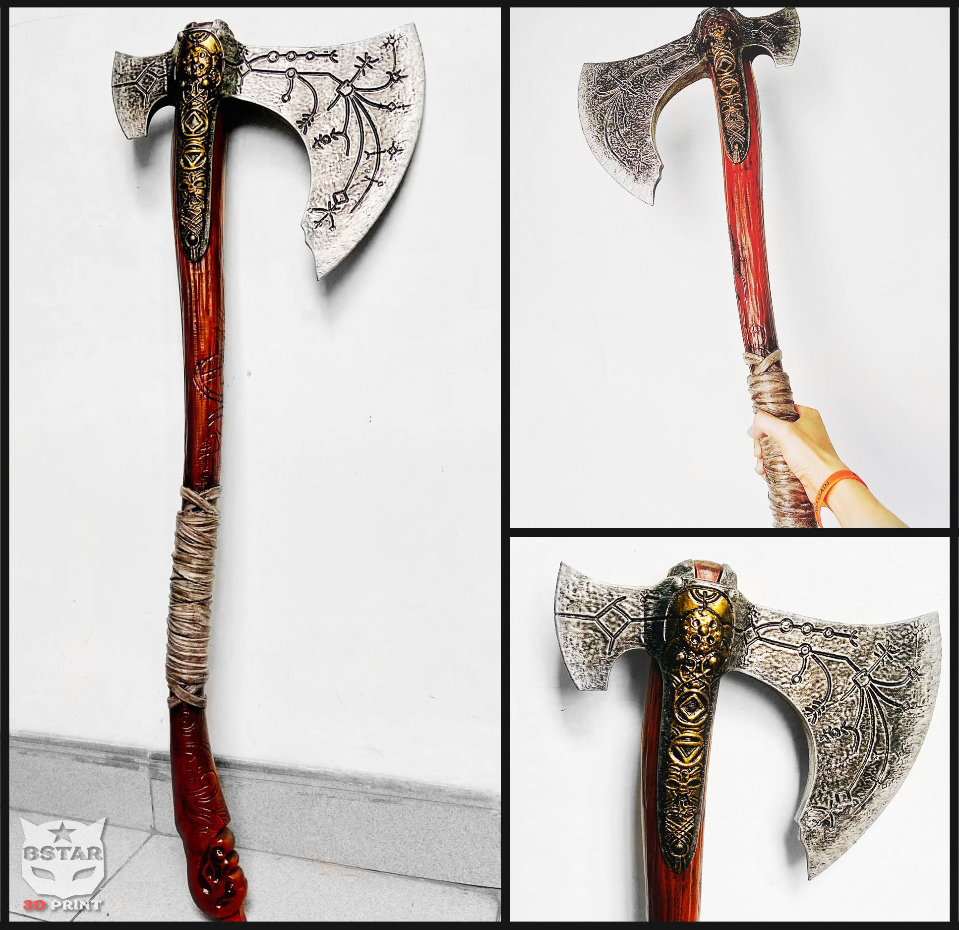 Leviathan AXE Head - Weapon Kratos - God Of War 3D print model_6