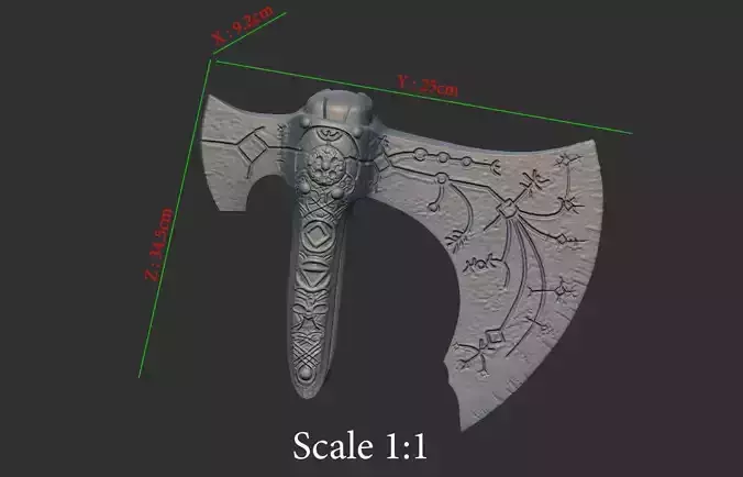Leviathan AXE Head - Weapon Kratos - God Of War  3D print model