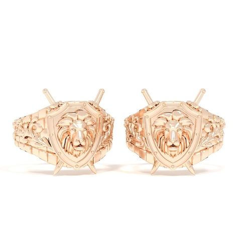 Ring lion shield 3D print model