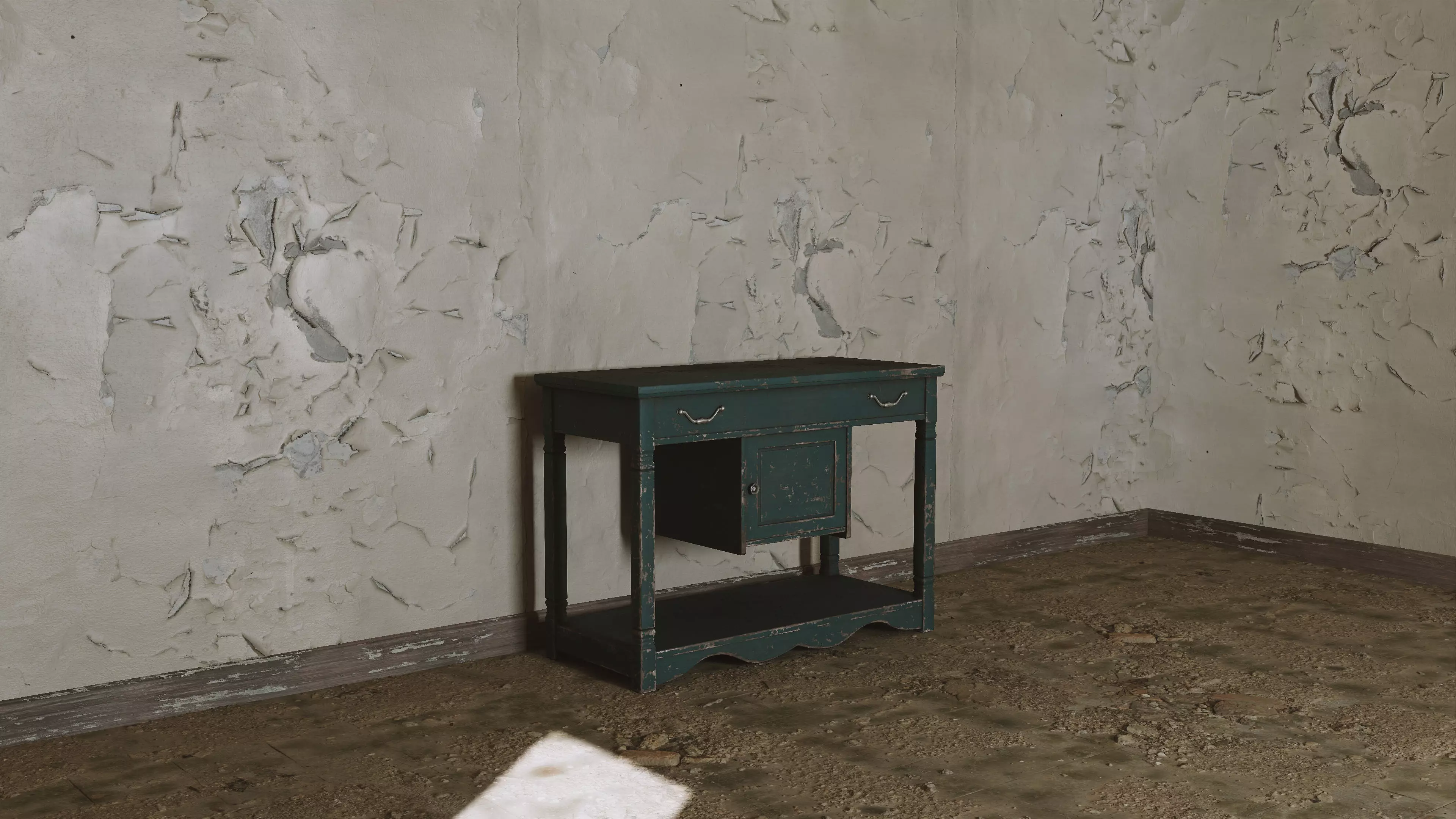 Old Rustic Stand Free low-poly 3D model_0