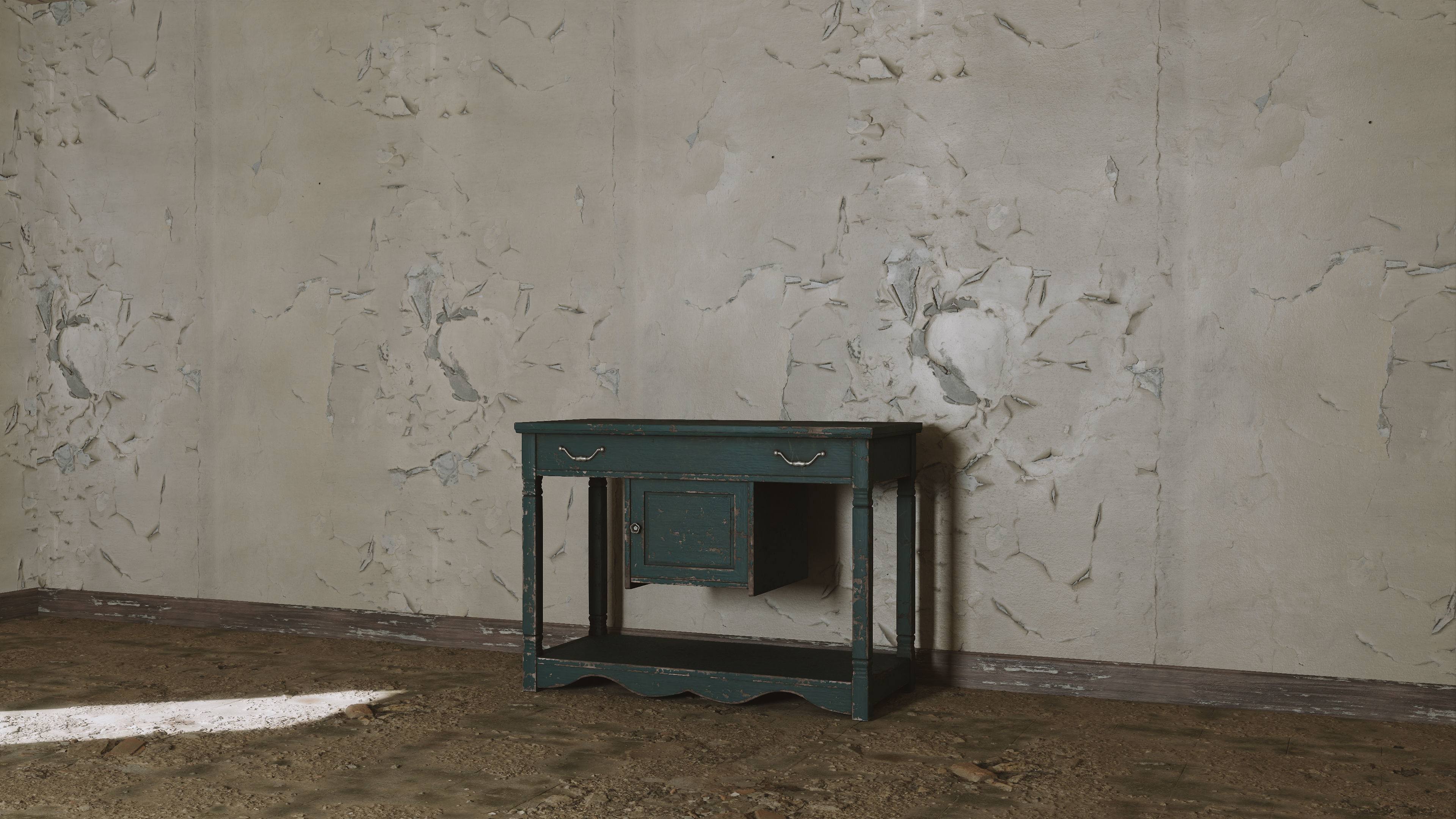 Old Rustic Stand Free low-poly 3D model_1