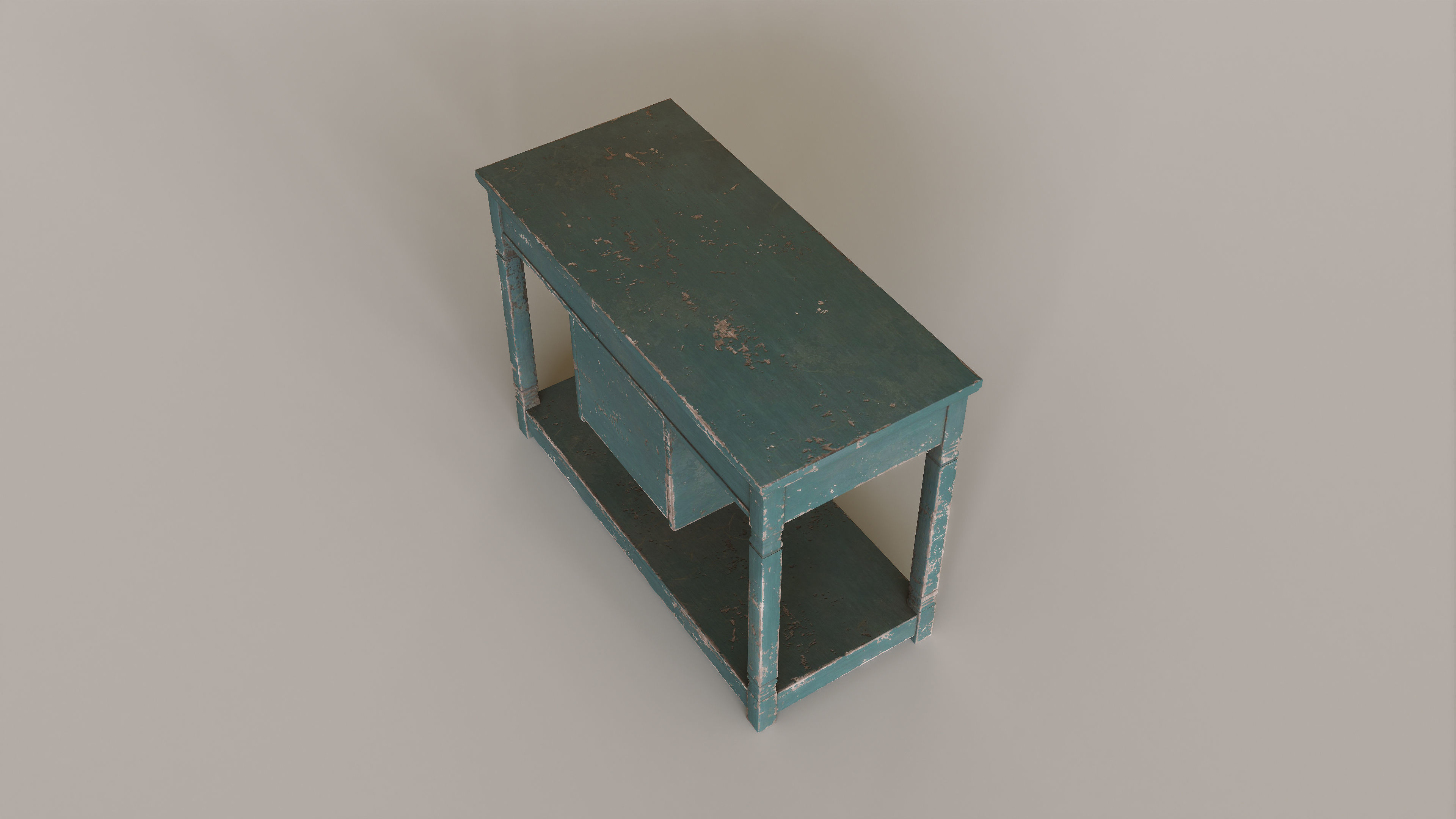 Old Rustic Stand Free low-poly 3D model_7
