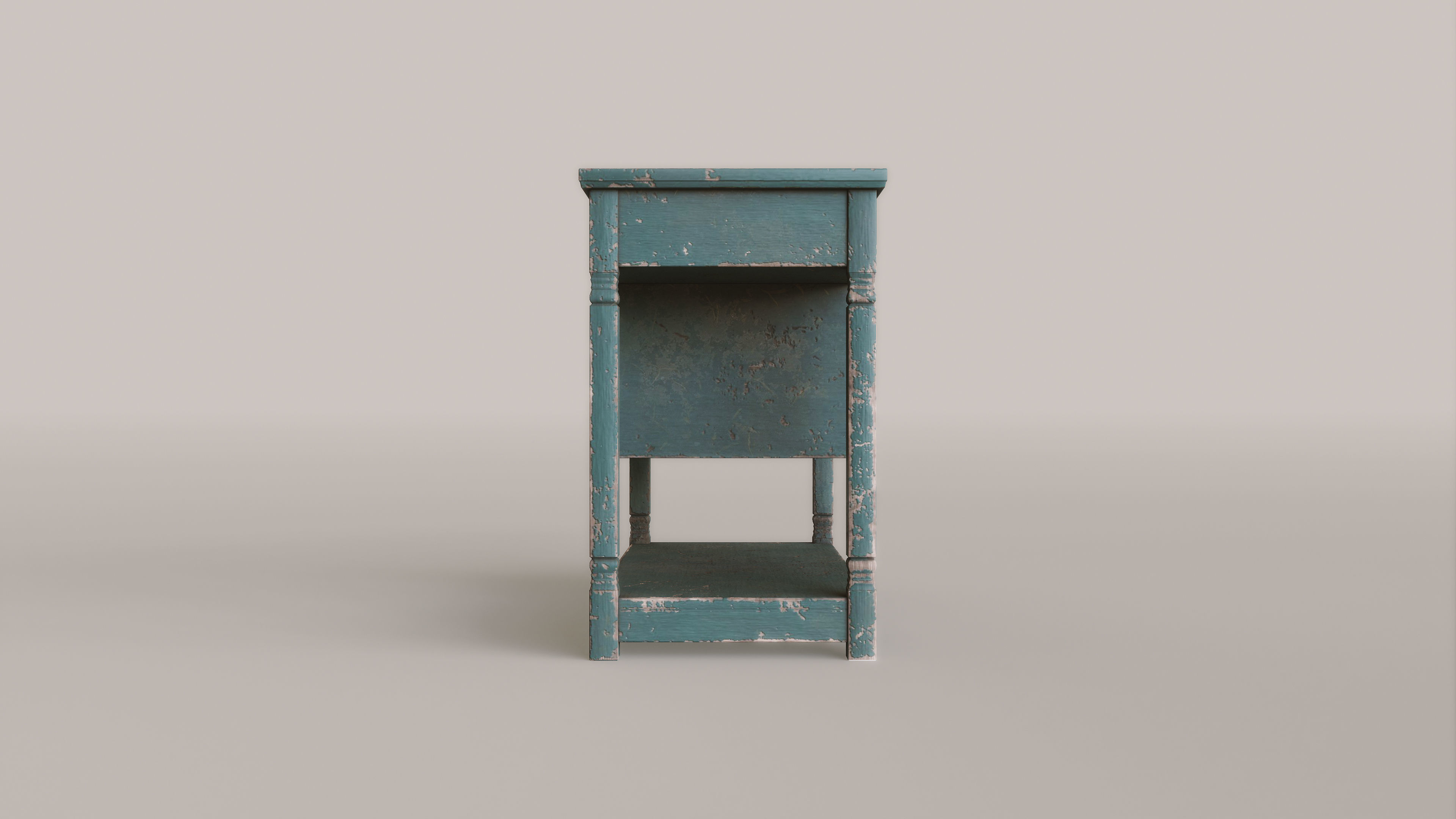 Old Rustic Stand Free low-poly 3D model_6