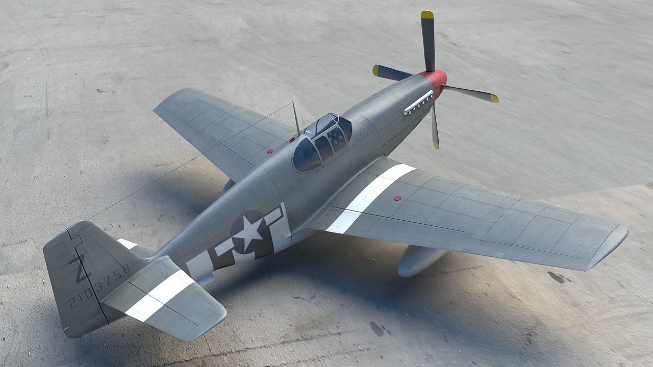 P-51 Mustang 3D model_4