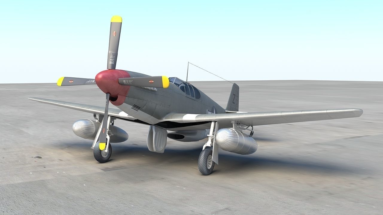 P-51 Mustang 3D model_3