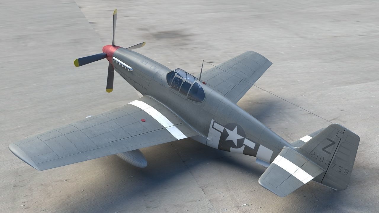 P-51 Mustang 3D model_1