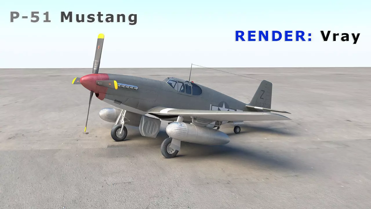 P-51 Mustang 3D model_0