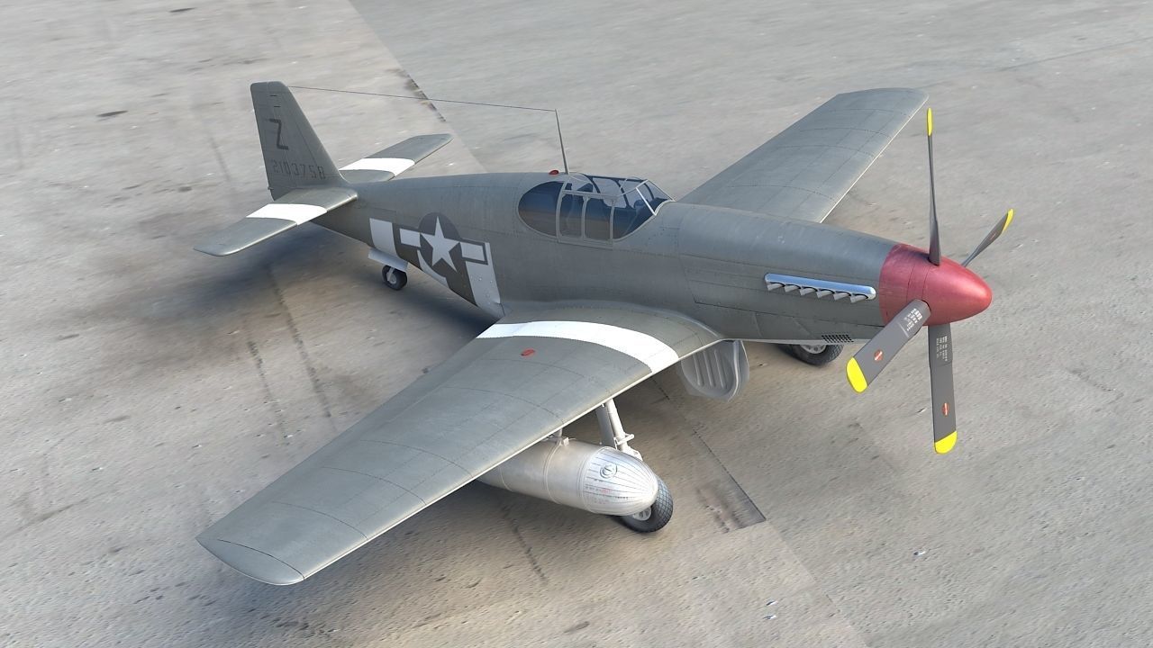 P-51 Mustang 3D model_7