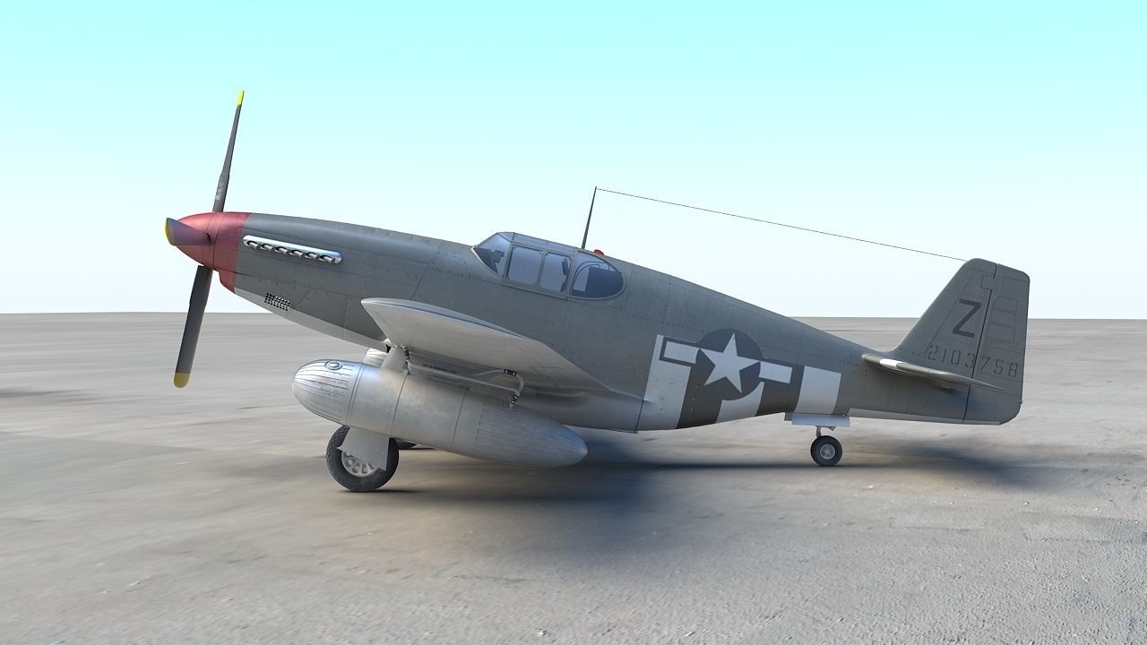 P-51 Mustang 3D model_2