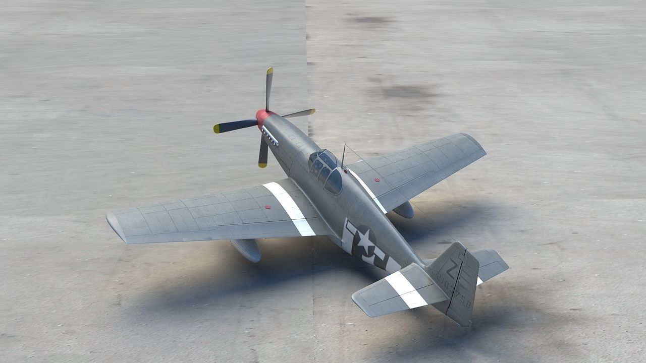 P-51 Mustang 3D model_6