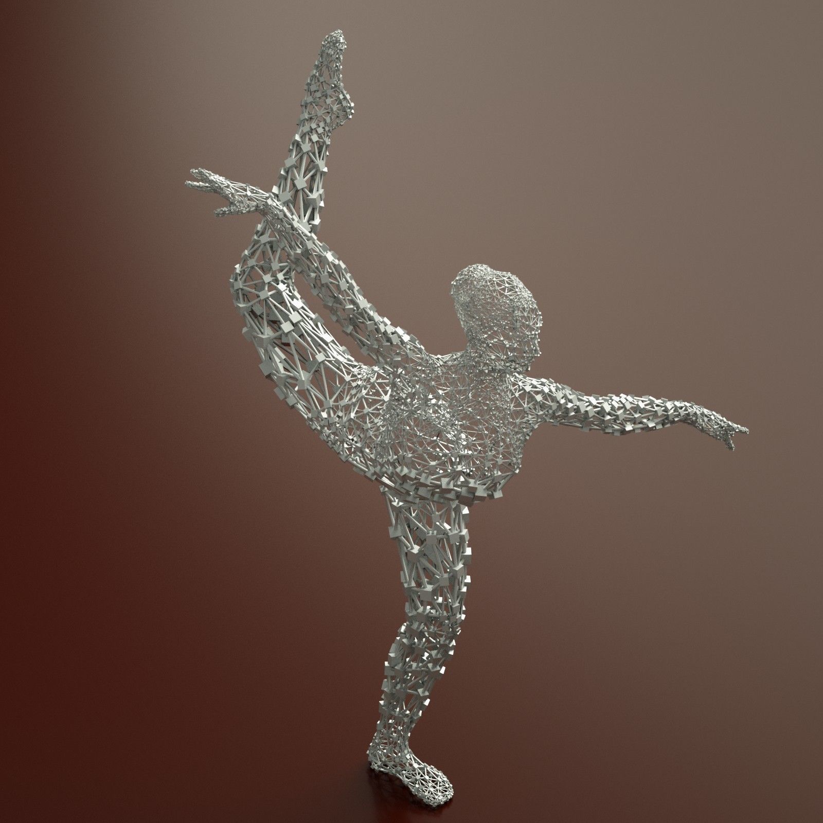 Ballerina Dancer Abstract Sculpture 1 3D model_4