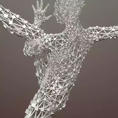 Ballerina Dancer Abstract Sculpture 3