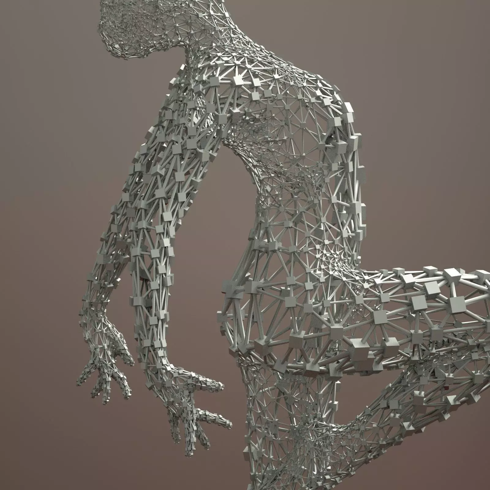 Ballerina Dancer Abstract Sculpture 5 3D model_0