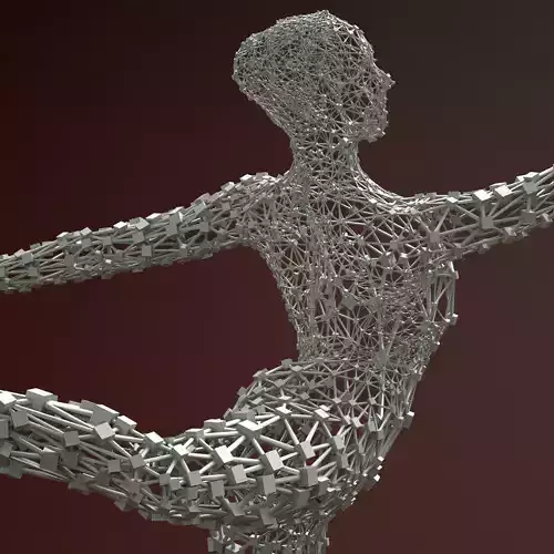 Ballerina Dancer Abstract Sculpture 8 3D model