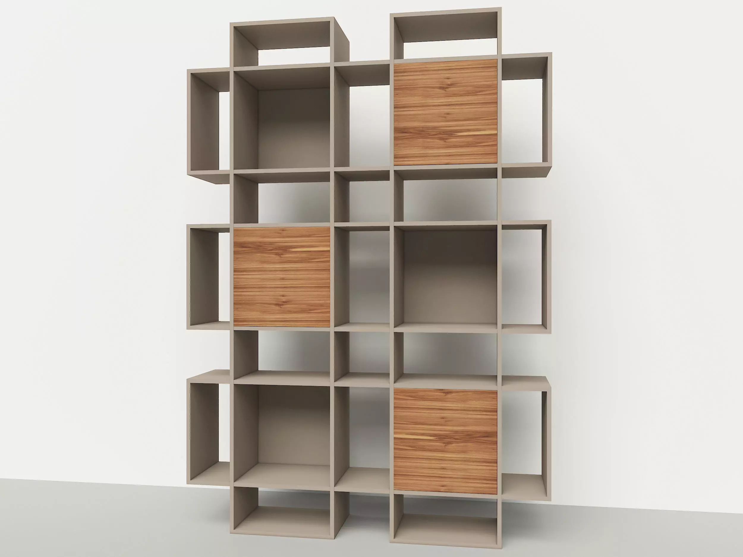 Book Library Plaza Wood Free 3D model