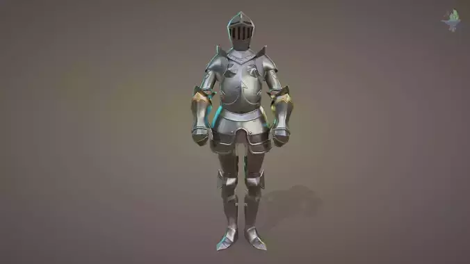 Ornamental Plate Armour Low-poly 3D model