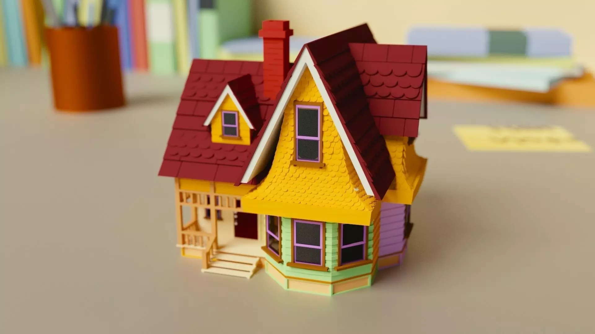 Up house Low-poly 3D model