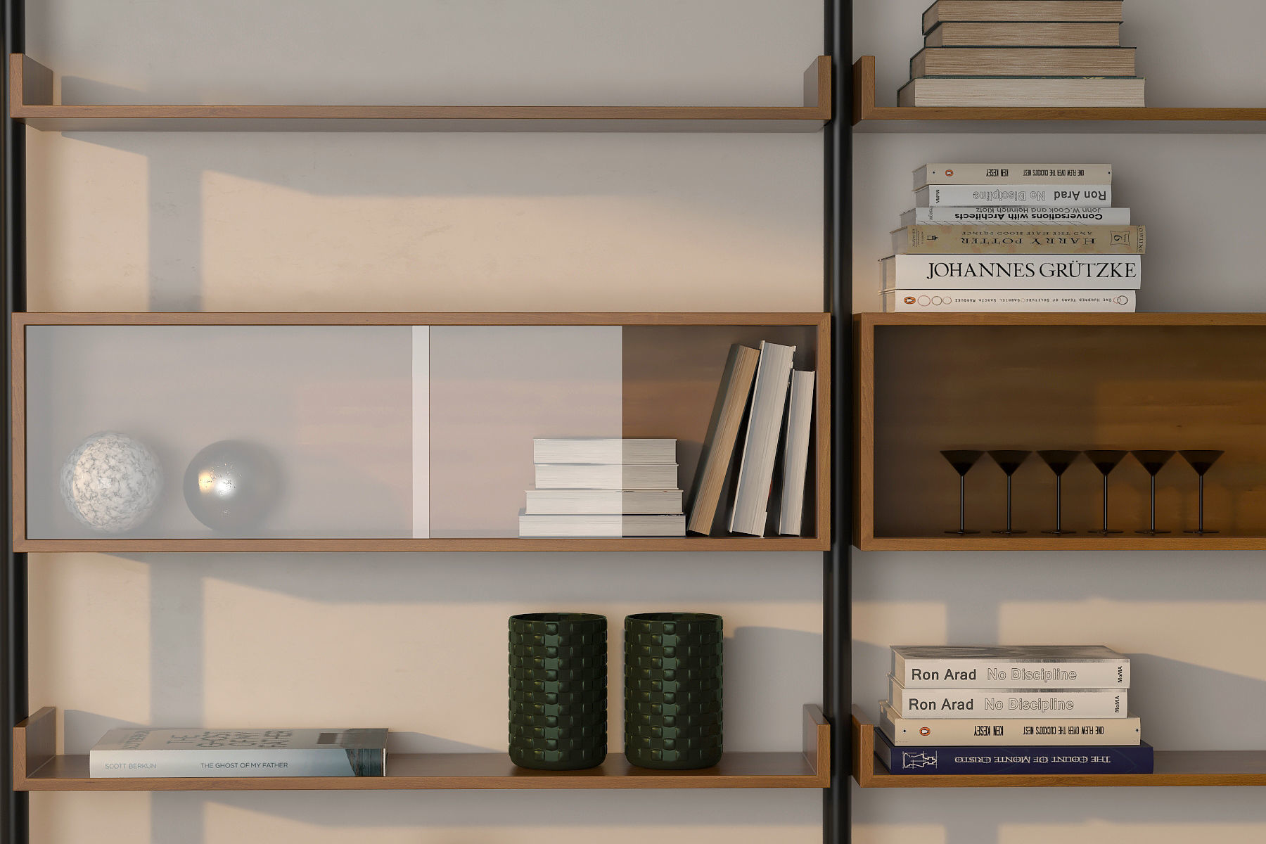 shelving bookshelf design - bookcases for living room 3D model_3