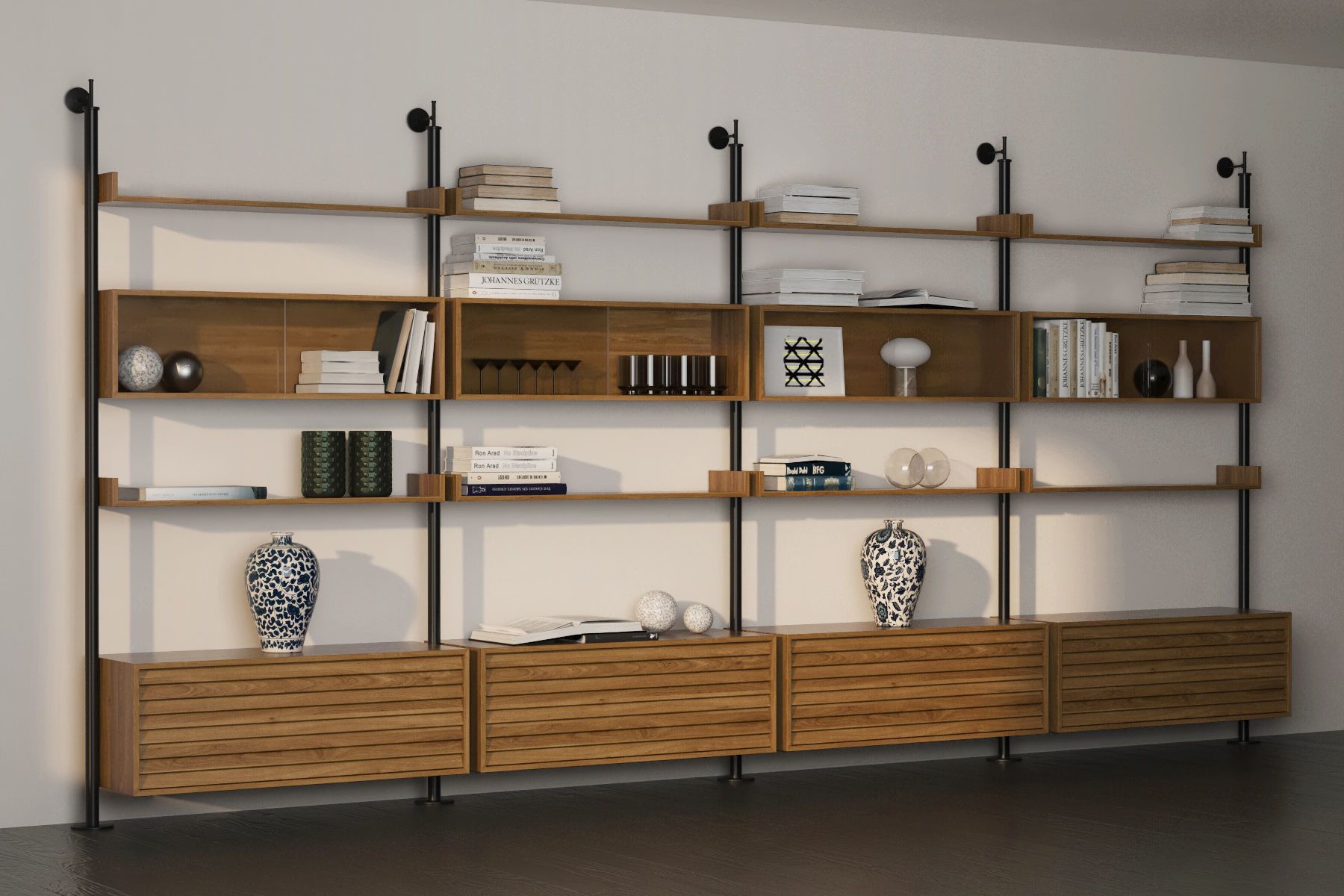 shelving bookshelf design - bookcases for living room 3D model_6