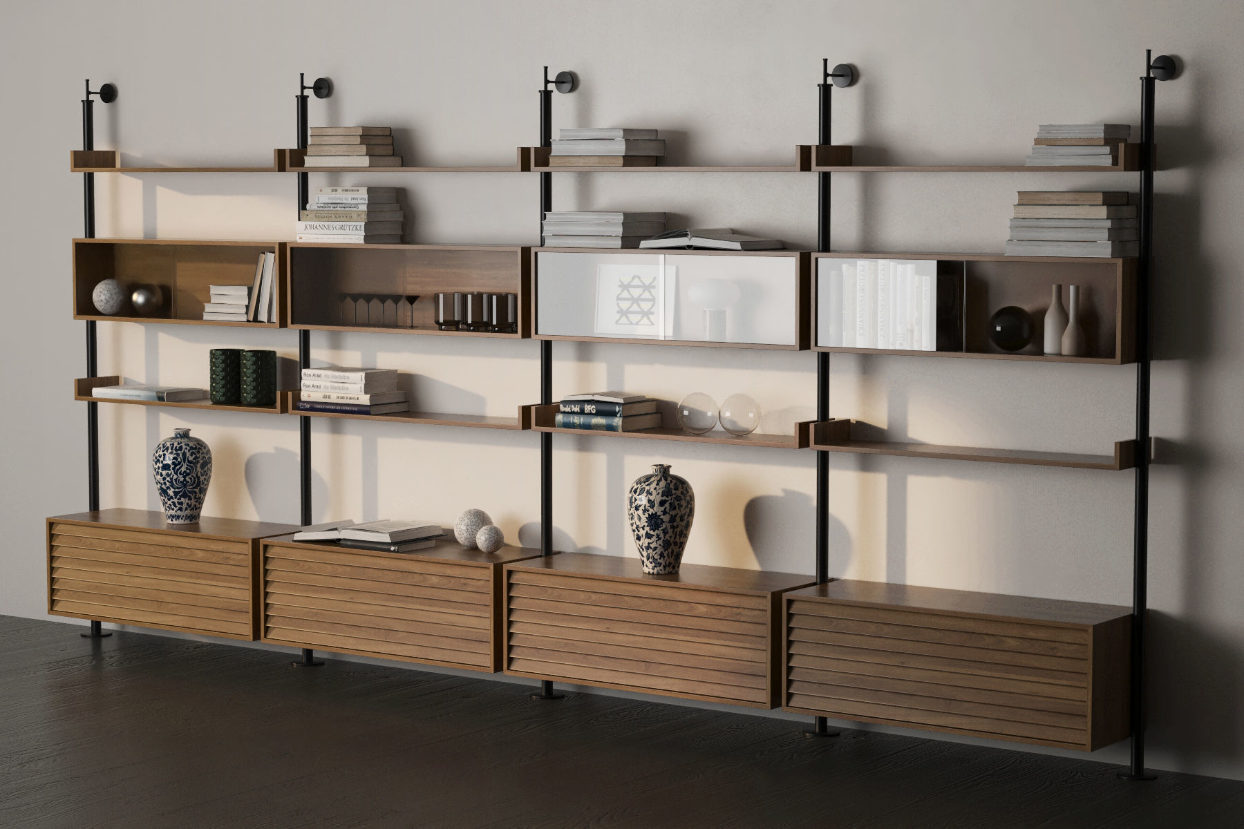 shelving bookshelf design - bookcases for living room 3D model_7