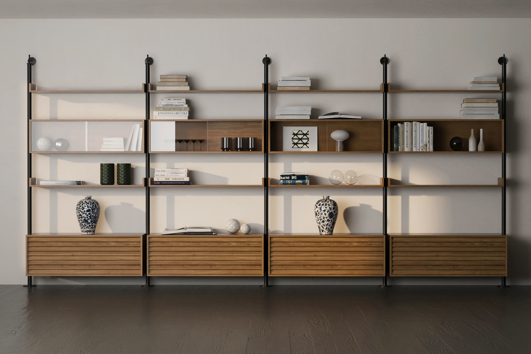 shelving bookshelf design - bookcases for living room 3D model_9